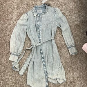 Rails long denim dress with belt